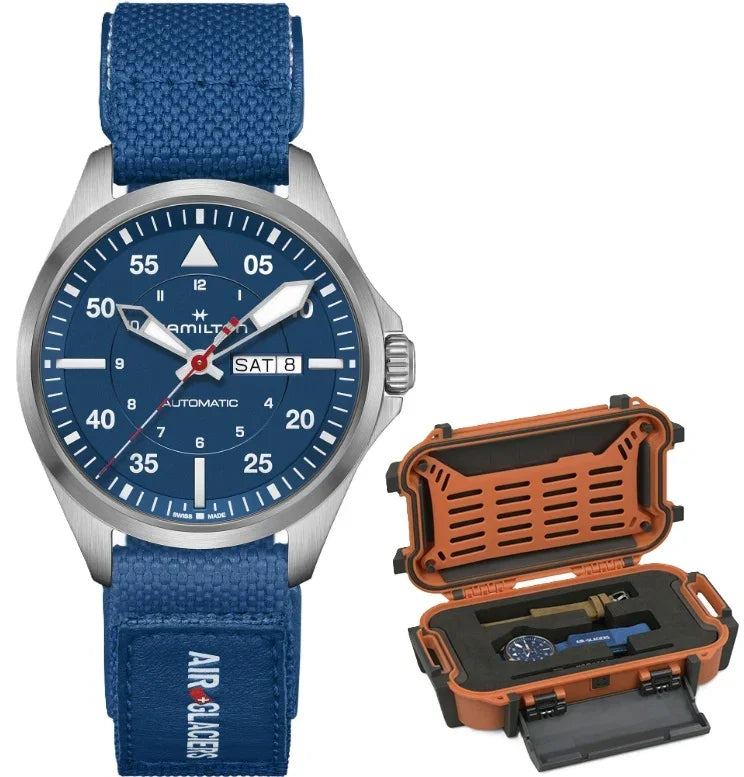 Hamilton Khaki Aviation Pilot Day Date Auto - Air-Glaciers Edition (Extra Strap) - Tempus Kronos